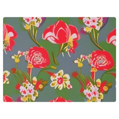 Mid Century Retro Floral 1970s 1960s Pattern 83 40  X 30  Premium Plush Fleece Blanket (extra Small) by violetheavensky