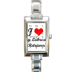 I Love My Labrador Retriever Rectangular Italian Charm Watch by swimsuitscccc