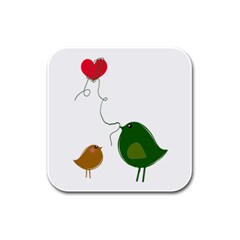 Love Birds 4 Pack Rubber Drinks Coaster (square) by LoveBirds